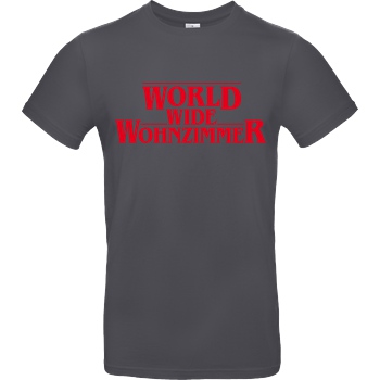 World Wide Wohnzimmer WWW - Stranger Things T-Shirt B&C EXACT 190 - Dark Grey