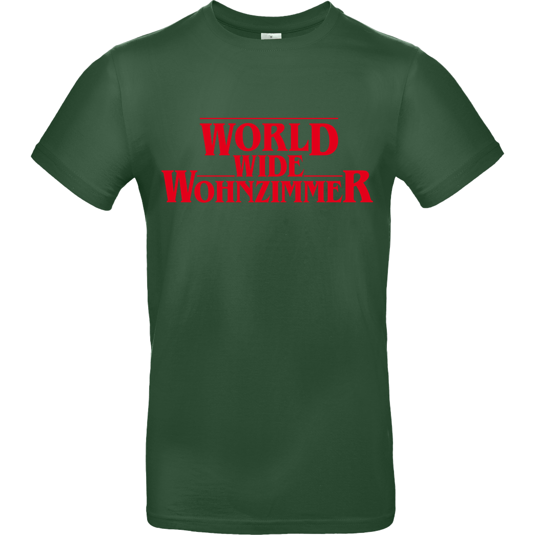 World Wide Wohnzimmer WWW - Stranger Things T-Shirt B&C EXACT 190 -  Bottle Green