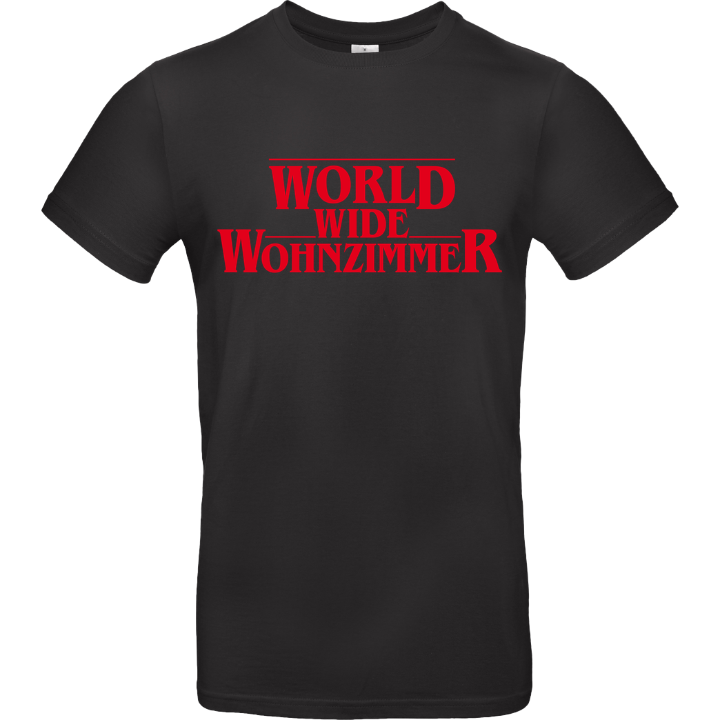 World Wide Wohnzimmer WWW - Stranger Things T-Shirt B&C EXACT 190 - Black