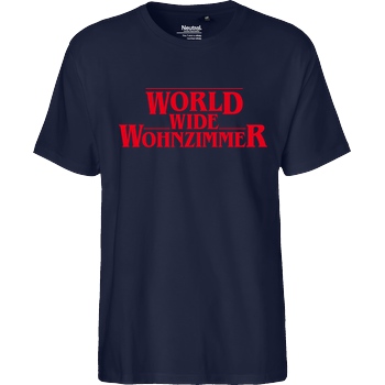 World Wide Wohnzimmer WWW - Stranger Things T-Shirt Fairtrade T-Shirt - navy