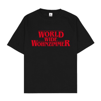 World Wide Wohnzimmer WWW - Stranger Things T-Shirt Oversize T-Shirt - Black