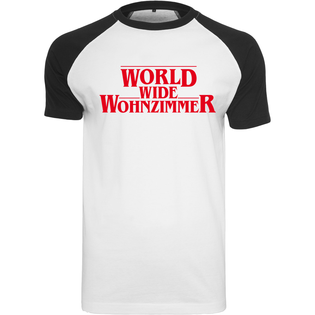 World Wide Wohnzimmer WWW - Stranger Things T-Shirt Raglan Tee white