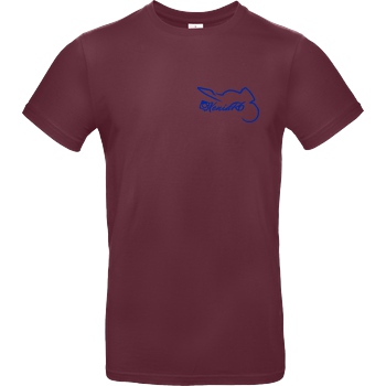 XeniaR6 XeniaR6 - Sportler-Logo T-Shirt B&C EXACT 190 - Burgundy