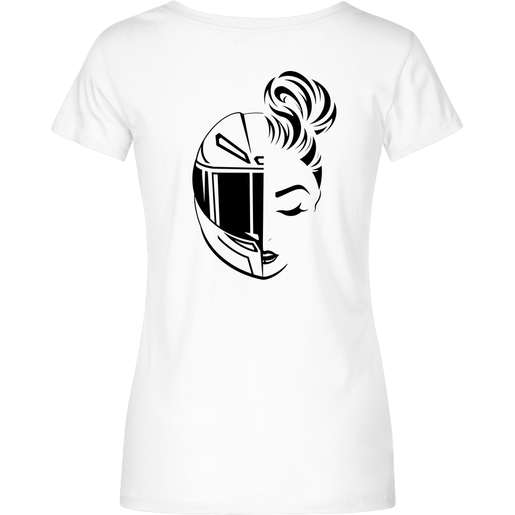 XeniaR6 XeniaR6 - Sportler-Logo T-Shirt Girlshirt weiss