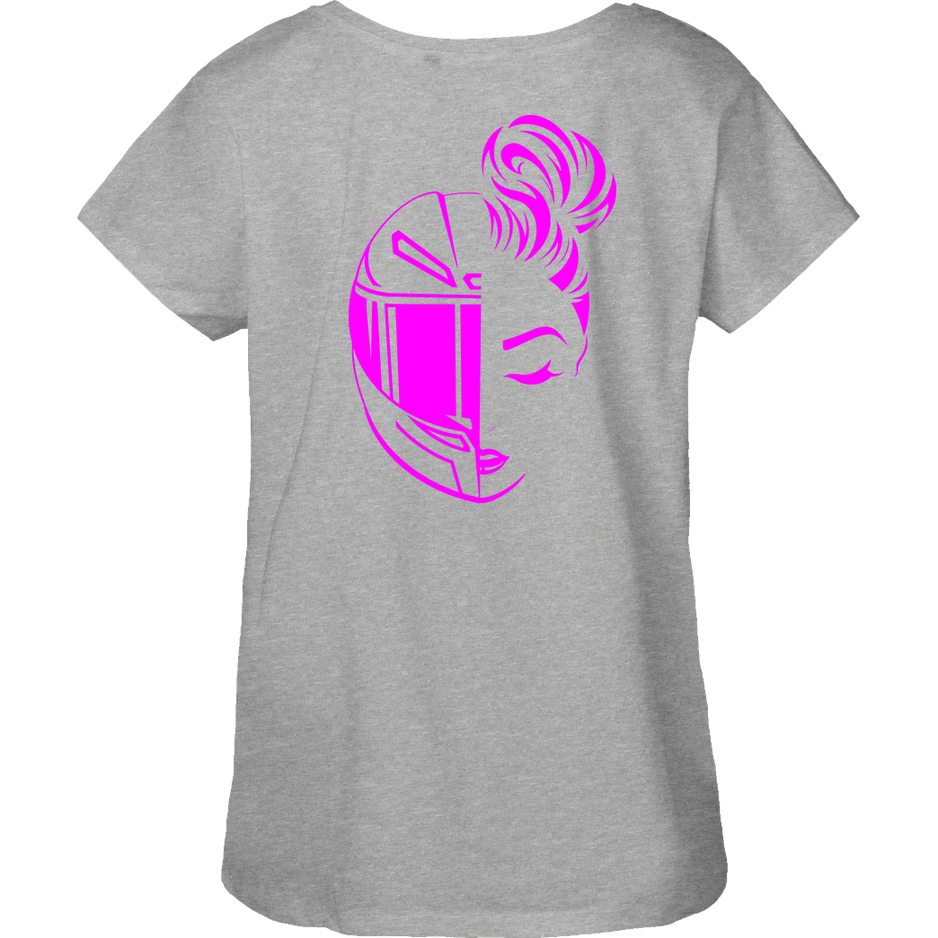 XeniaR6 XeniaR6 - Sportler-Logo T-Shirt Fairtrade Loose Fit Girlie - heather grey