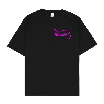 XeniaR6 XeniaR6 - Sportler-Logo T-Shirt Oversize T-Shirt - Black