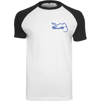 XeniaR6 XeniaR6 - Sportler-Logo T-Shirt Raglan Tee white