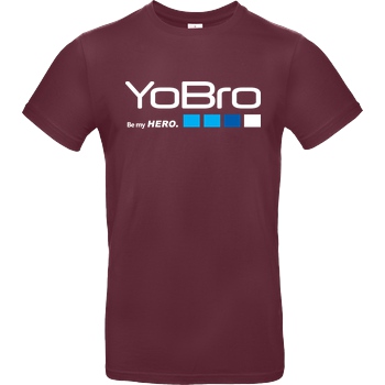 FilmenLernen.de YoBro Hero T-Shirt B&C EXACT 190 - Burgundy