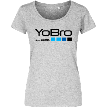 YoBro Hero Girlshirt heather grey