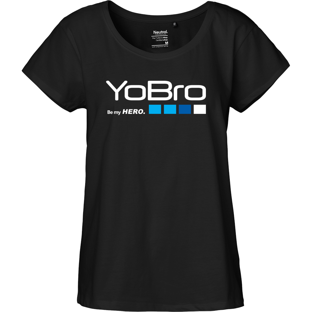 FilmenLernen.de YoBro Hero T-Shirt Fairtrade Loose Fit Girlie - black