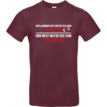 IamHaRa Zocker Zeit T-Shirt B&C EXACT 190 - Burgundy