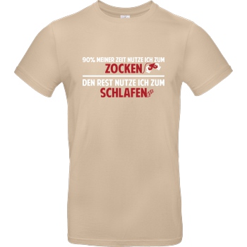 IamHaRa Zocker Zeit T-Shirt B&C EXACT 190 - Sand