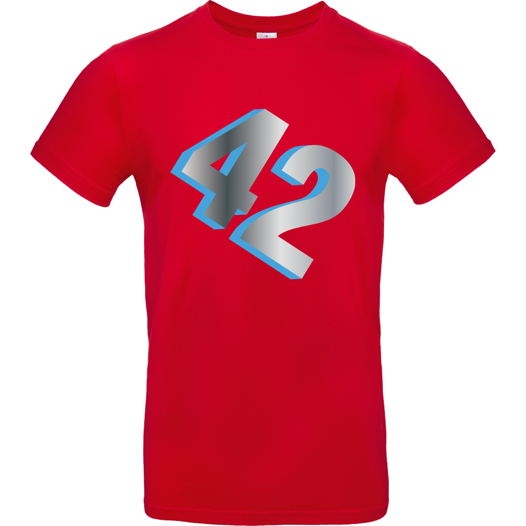 None zweiundvierzig T-Shirt B&C EXACT 190 - Red