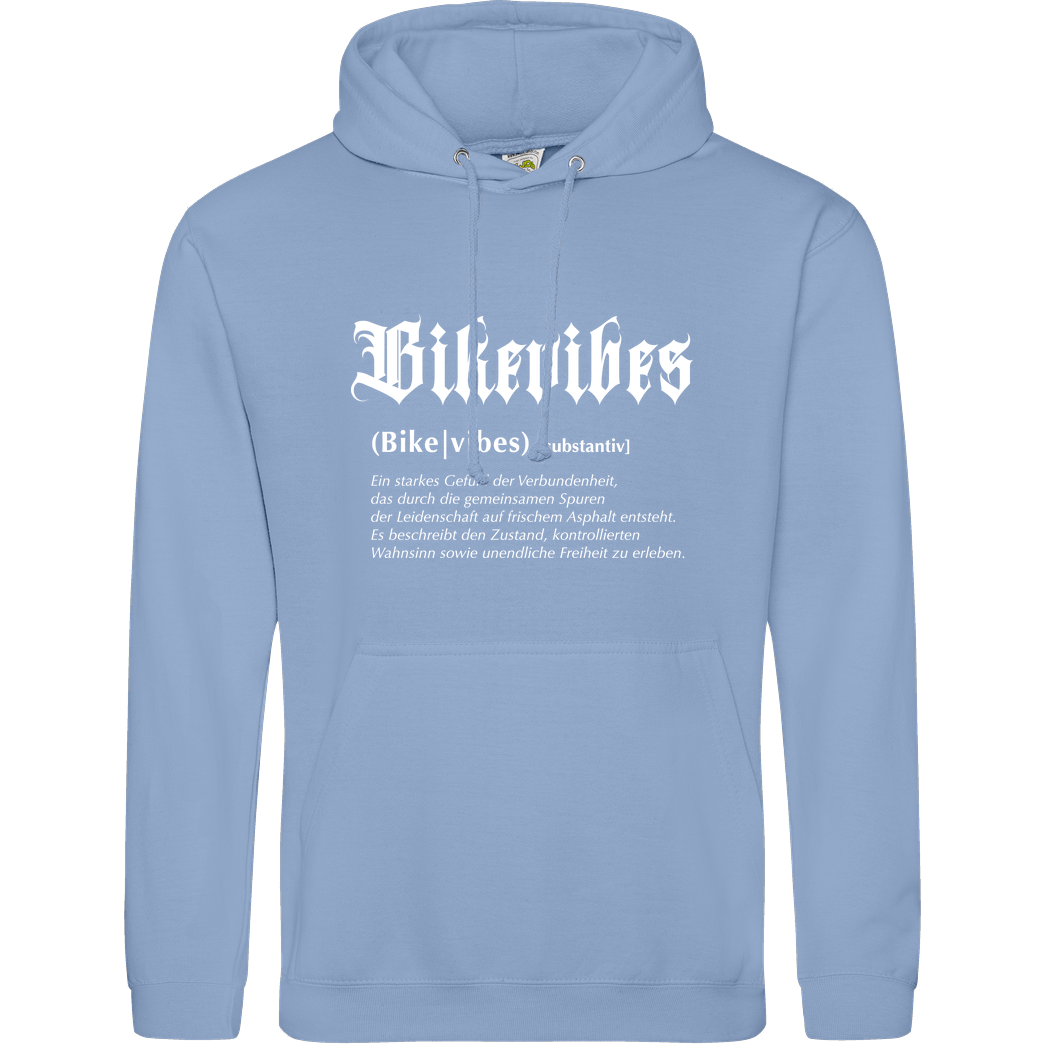 Alexia - Bikevibes Bikevibes - Collection - Definition front white Sweatshirt JH Hoodie - sky blue