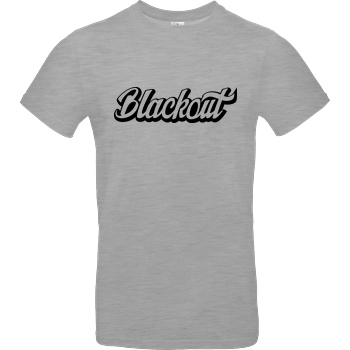 None Blackout - Script Logo T-Shirt B&C EXACT 190 - heather grey