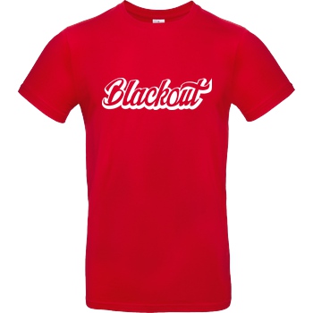 Blackout Blackout - Script Logo T-Shirt B&C EXACT 190 - Rojo