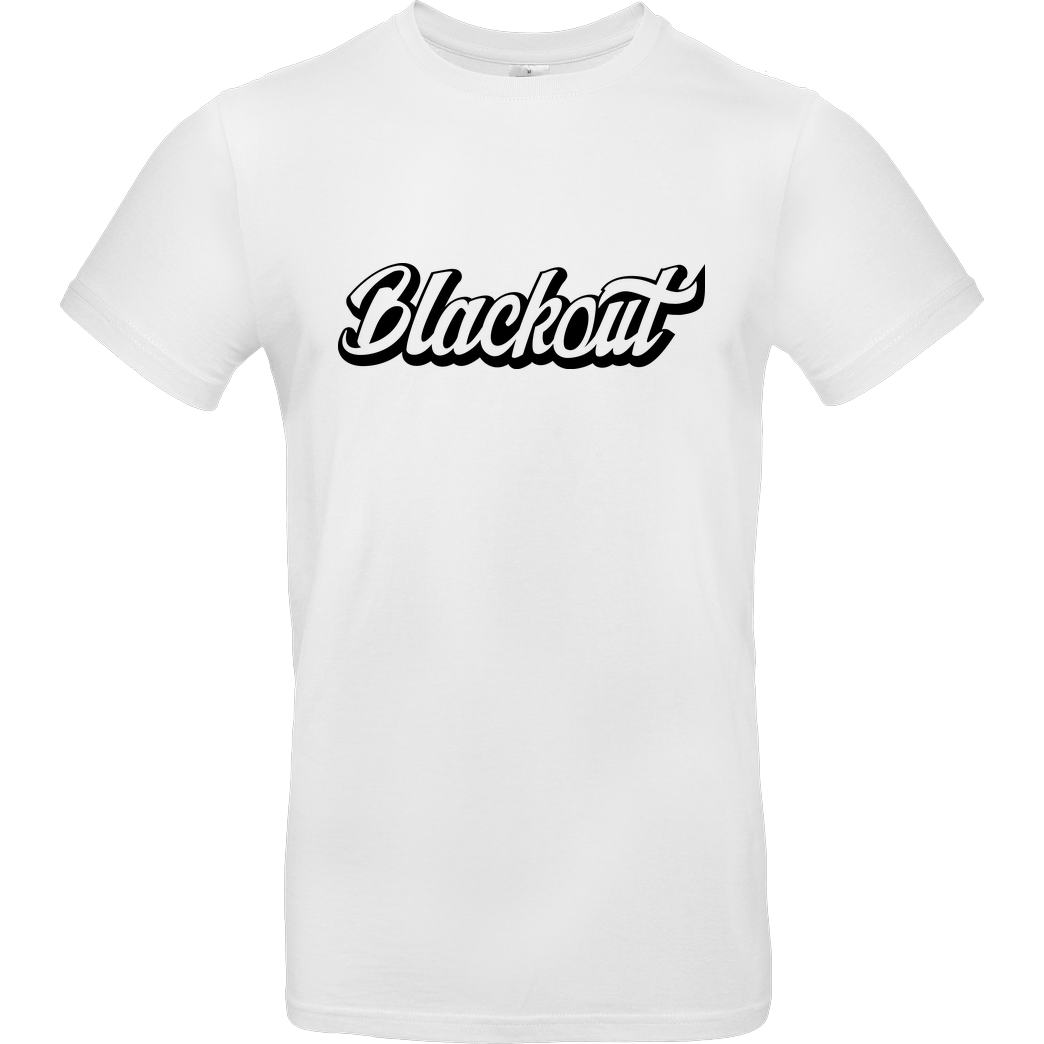None Blackout - Script Logo T-Shirt T-Shirt Blanco