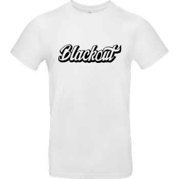None Blackout - Script Logo T-Shirt T-Shirt Blanco