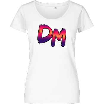 Dennome Dennome Logo DM Rand dunkel T-Shirt Damenshirt weiss