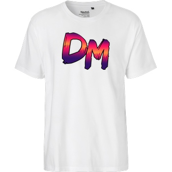 Dennome Dennome Logo DM Rand dunkel T-Shirt Fairtrade T-Shirt - white