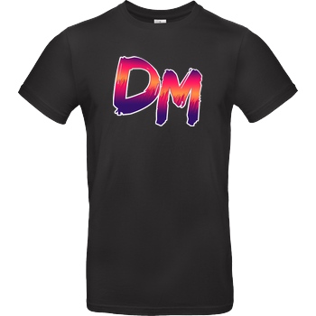 Dennome Dennome Logo DM Rand hell T-Shirt T-Shirt B&C EXACT 190 - Negro