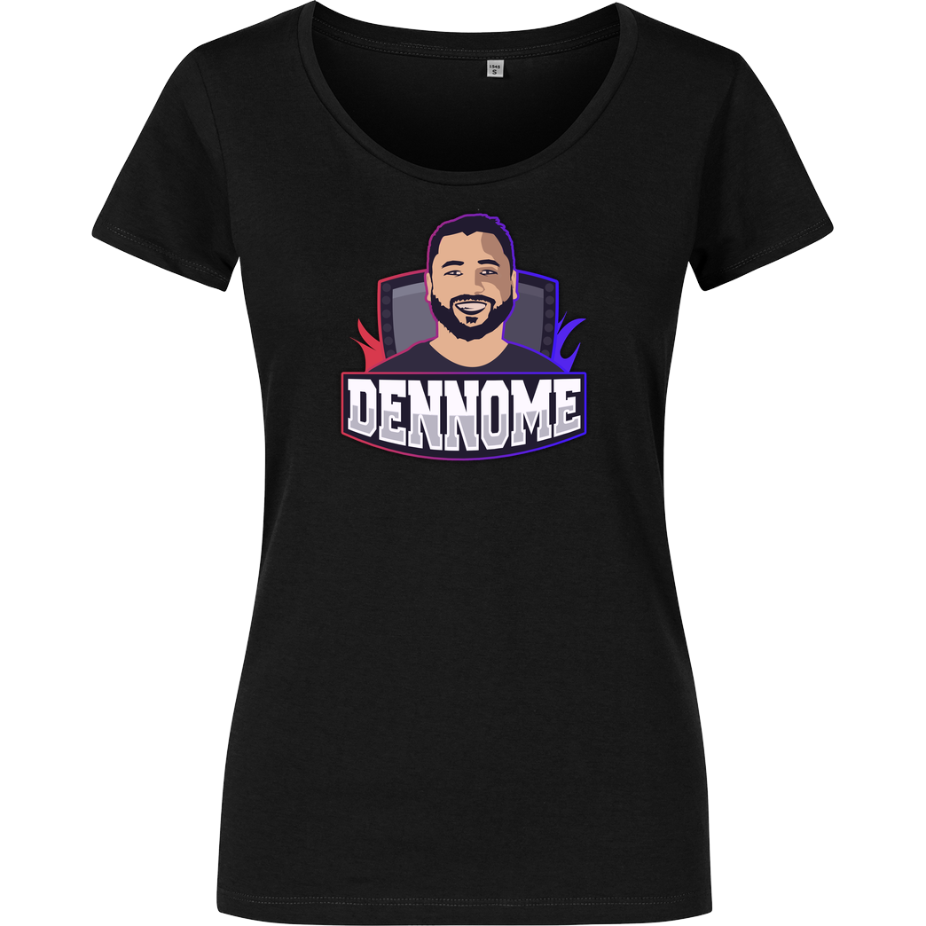 Dennome Dennome Logo T-Shirt T-Shirt Damenshirt schwarz