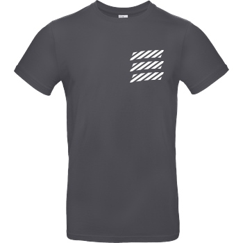 Echtso Echtso - Striped Logo T-Shirt B&C EXACT 190 - Gris oscuro