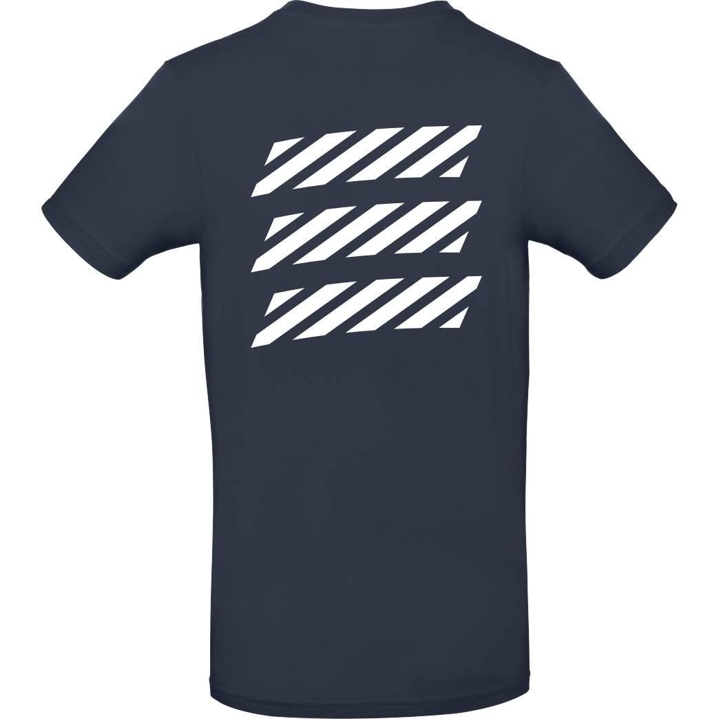 Echtso Echtso - Striped Logo T-Shirt B&C EXACT 190 - Azul Oscuro