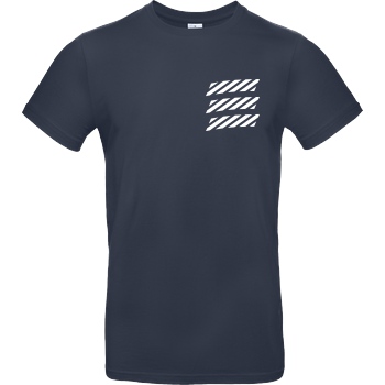Echtso Echtso - Striped Logo T-Shirt B&C EXACT 190 - Azul Oscuro