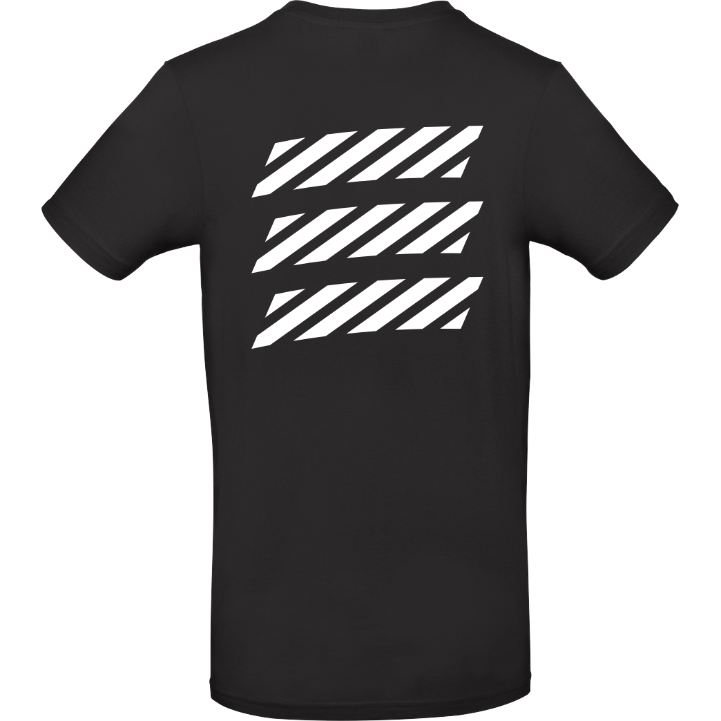 Echtso Echtso - Striped Logo T-Shirt B&C EXACT 190 - Negro