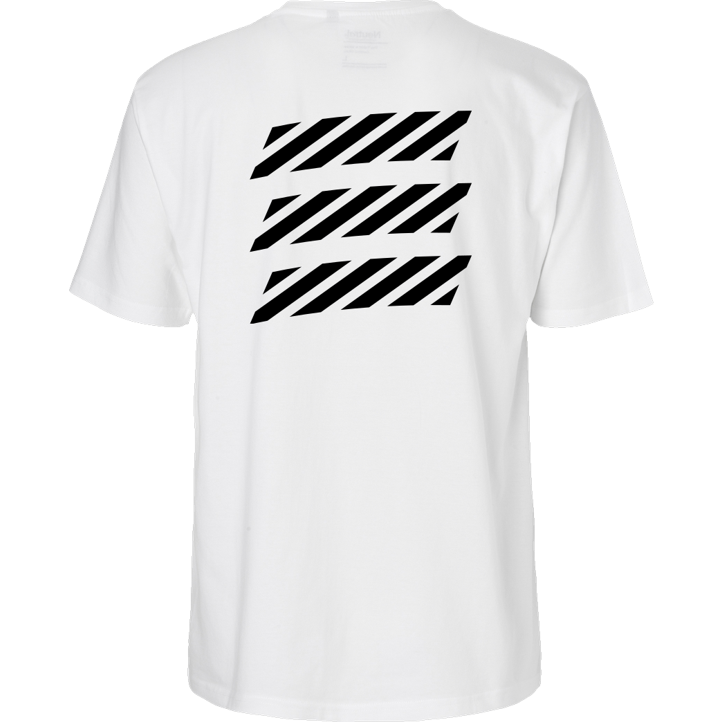 Echtso Echtso - Striped Logo T-Shirt Fairtrade T-Shirt - white