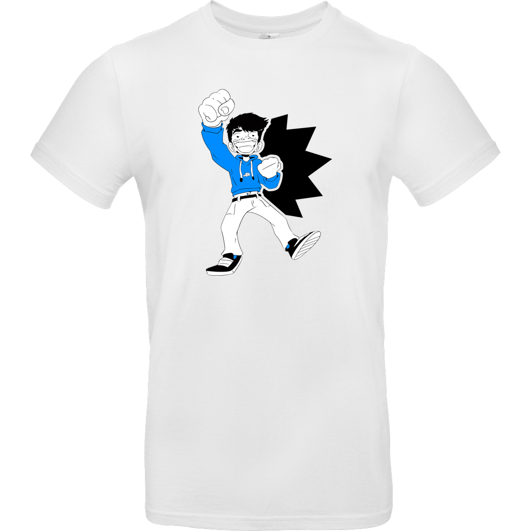 GermiBoi GermiBoi - Anime Character Blau Weiß T-Shirt T-Shirt Blanco