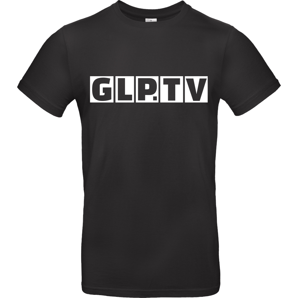 GermanLetsPlay GLP - GLP.TV white T-Shirt B&C EXACT 190 - Negro