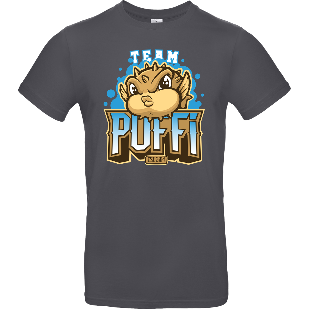 GermanLetsPlay GLP - Team Puffi T-Shirt B&C EXACT 190 - Gris oscuro