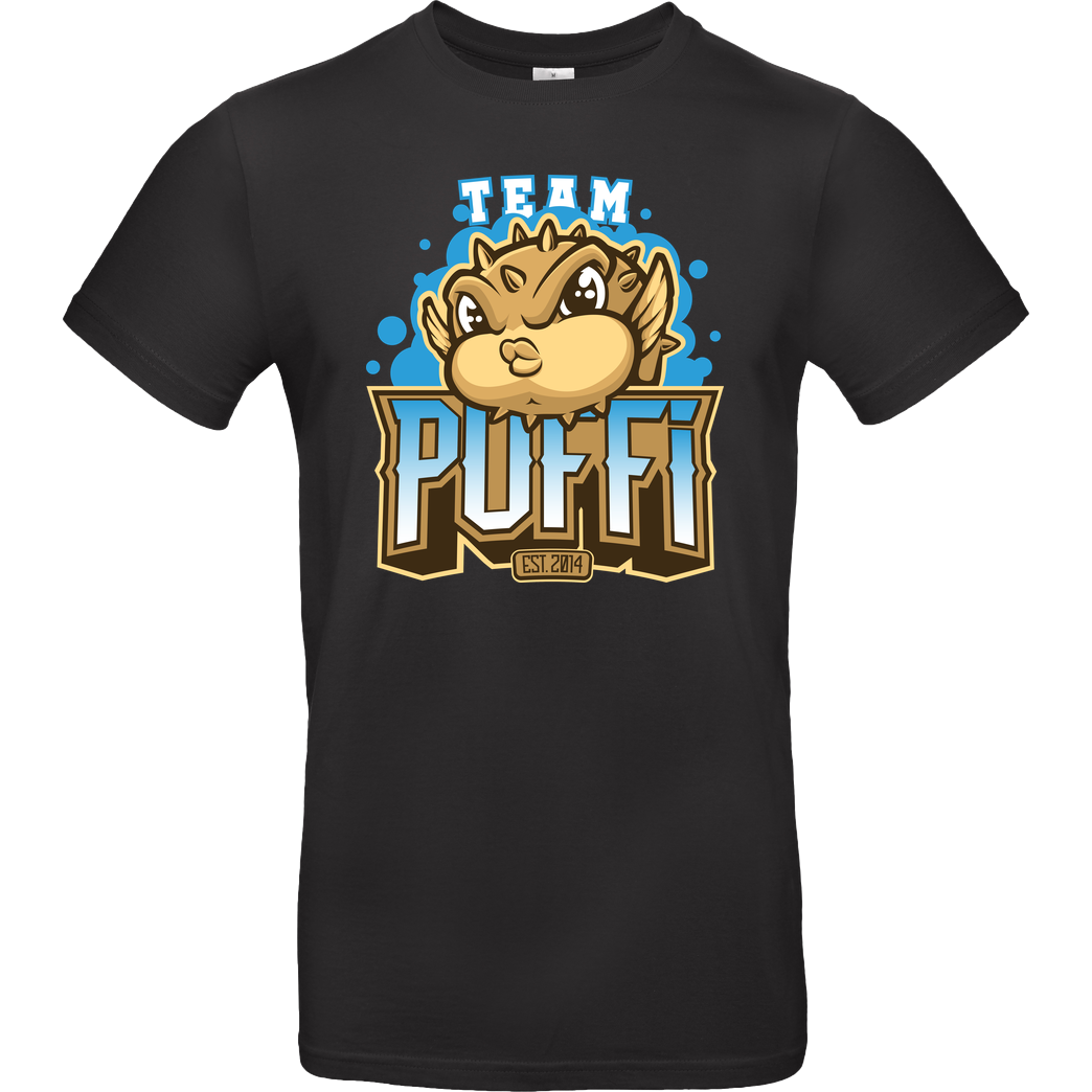 GermanLetsPlay GLP - Team Puffi T-Shirt B&C EXACT 190 - Negro