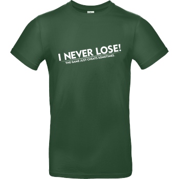 IamHaRa I Never Lose T-Shirt B&C EXACT 190 -  Verde Oscuro