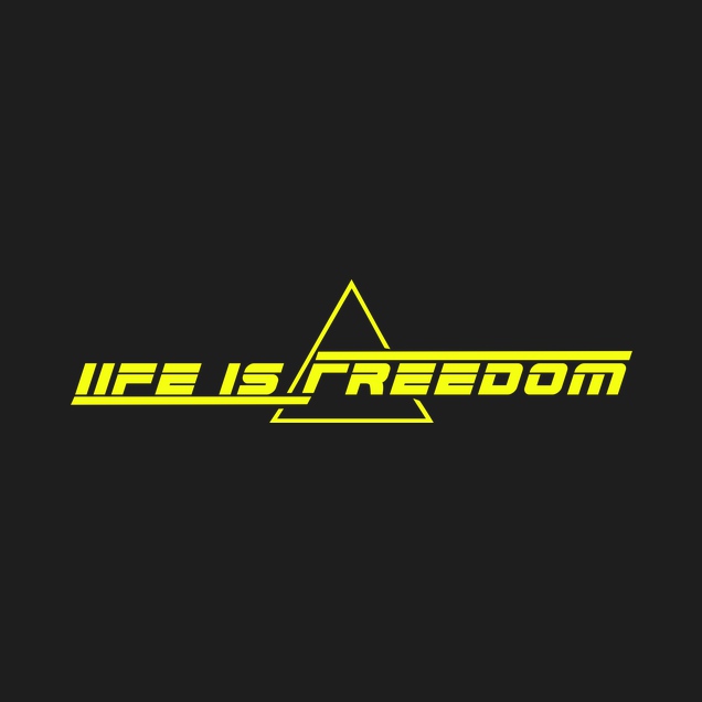 Freeriders - LIF - Life is freedom - T-Shirt - B&C EXACT 190 - Negro