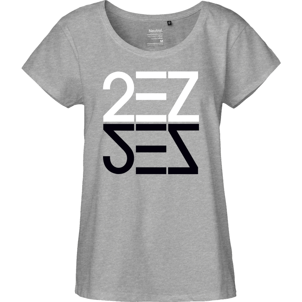 None MarcelScorpion - 2EZ Shadow T-Shirt Fairtrade Loose Fit Girlie - heather grey