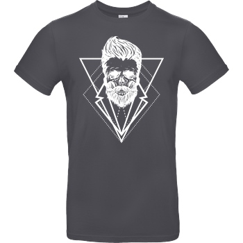 Mien Wayne Mien Wayne - Hipsterskull T-Shirt B&C EXACT 190 - Gris oscuro