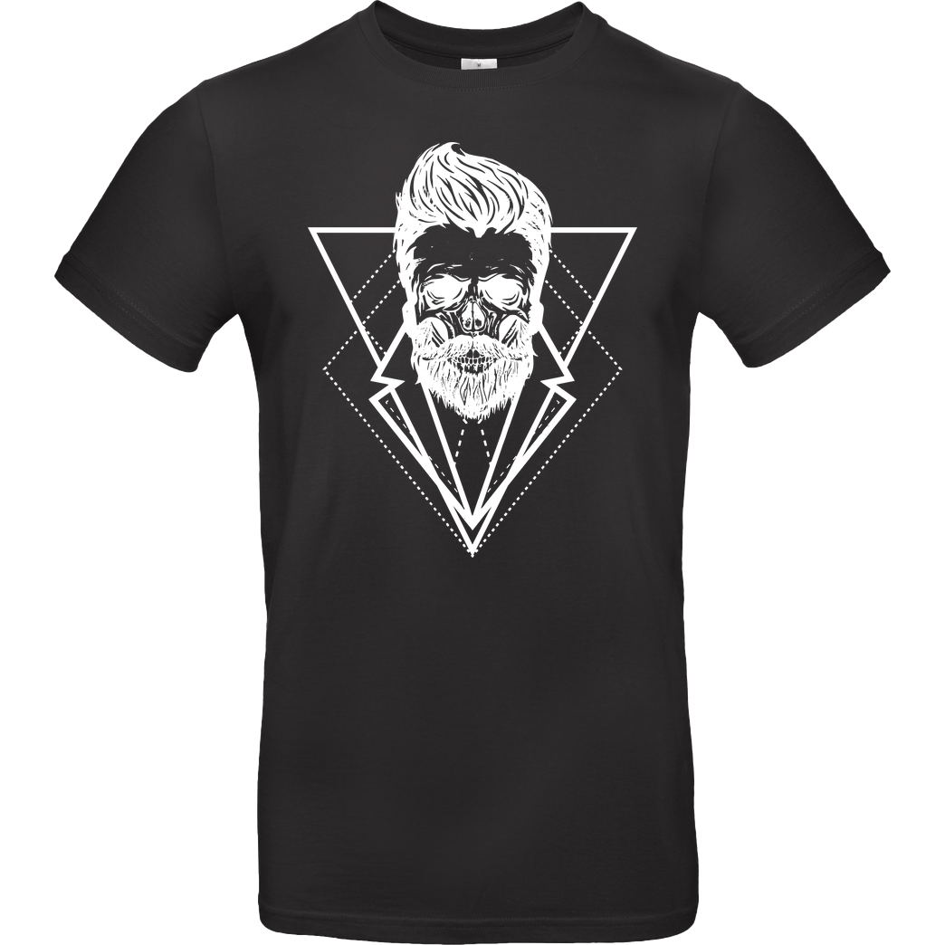 Mien Wayne Mien Wayne - Hipsterskull T-Shirt B&C EXACT 190 - Negro