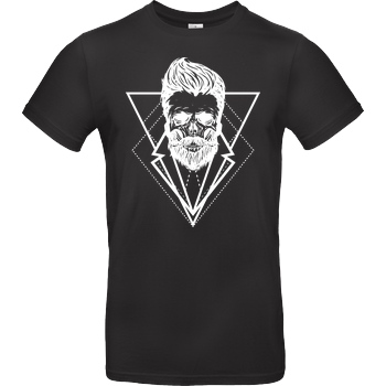 Mien Wayne Mien Wayne - Hipsterskull T-Shirt B&C EXACT 190 - Negro