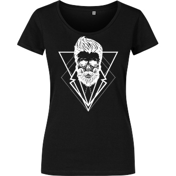 Mien Wayne Mien Wayne - Hipsterskull T-Shirt Damenshirt schwarz