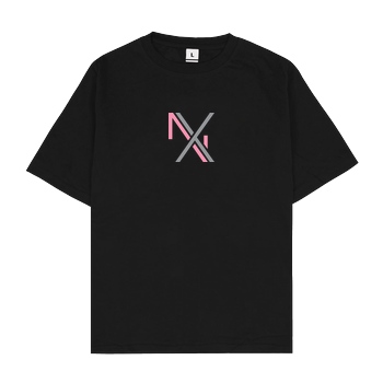 Nanaxyda Nanaxyda - NX (Rosa) T-Shirt Oversize T-Shirt - Black