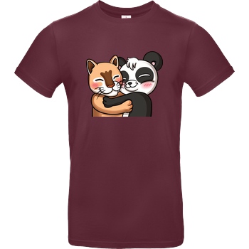 PandaAmanda PandaAmanda - Hug T-Shirt B&C EXACT 190 - Burgundy