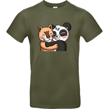 PandaAmanda PandaAmanda - Hug T-Shirt B&C EXACT 190 - Caqui