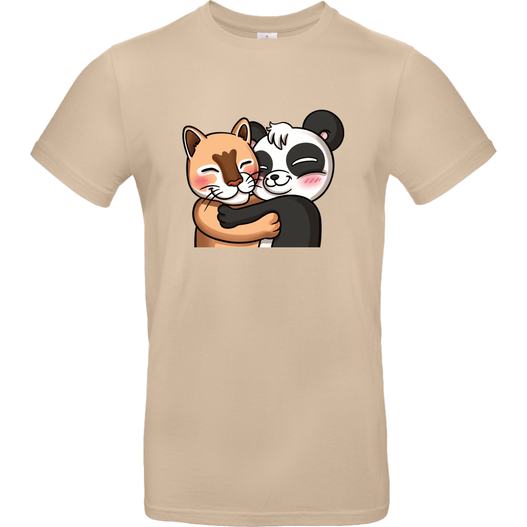 PandaAmanda PandaAmanda - Hug T-Shirt B&C EXACT 190 - Sand
