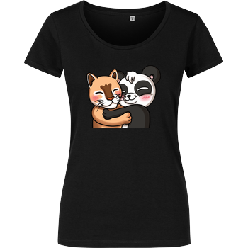 PandaAmanda - Hug Damenshirt schwarz