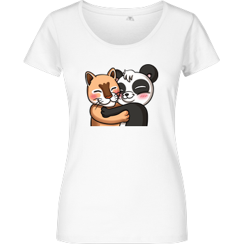 PandaAmanda - Hug Damenshirt weiss