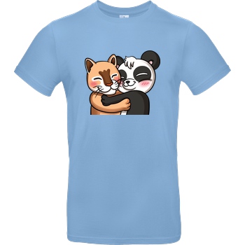 PandaAmanda PandaAmanda - Hug T-Shirt B&C EXACT 190 - Sky Blue
