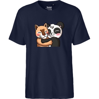 PandaAmanda PandaAmanda - Hug T-Shirt Fairtrade T-Shirt - navy